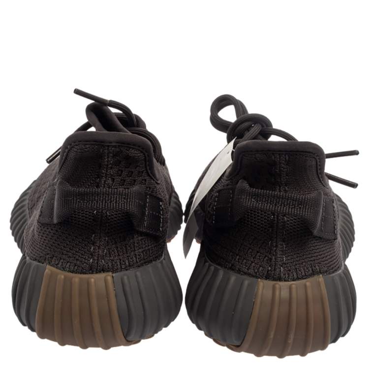 Pre Owned Yeezy x adidas Black Knit Boost 350 V2 Cinder Sneakers 42 2/3