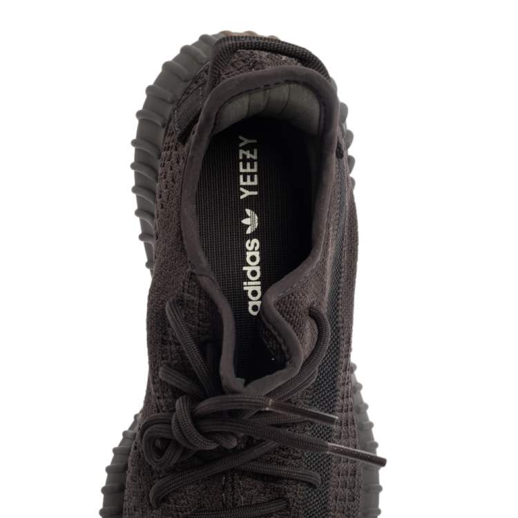 Pre Owned Yeezy x adidas Black Knit Boost 350 V2 Cinder Sneakers 42 2/3