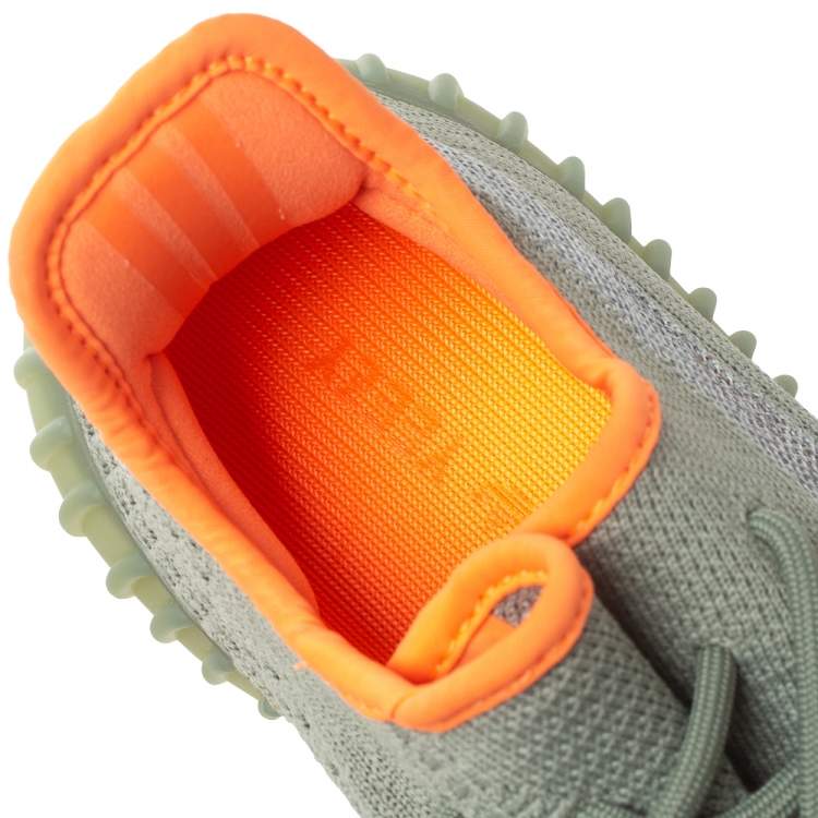 Pre Owned Yeezy x adidas Grey/Green Knit Boost 350 V2 Desert Sage Sneakers 40 2/3