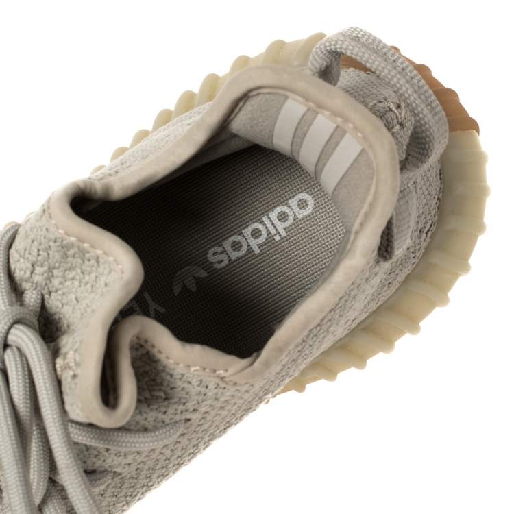 Pre Owned Yeezy x Adidas Green Sesame Cotton Knit Boost 350 V2 Sneakers Size 36.5
