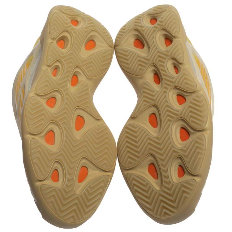 Pre Owned Yeezy x adidas Beige/Yellow Polyurethane And Mesh 700 V3 Safflower Sneakers Size 46 