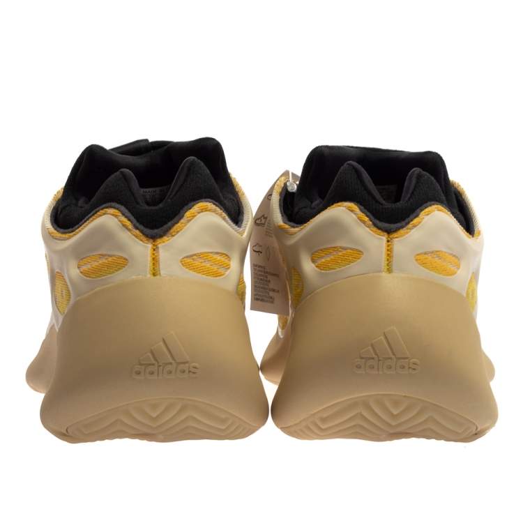 Pre Owned Yeezy x adidas Beige/Yellow Polyurethane And Mesh 700 V3 Safflower Sneakers Size 46 