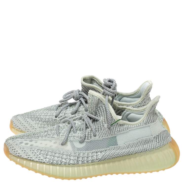 Pre Owned Yeezy x Adidas Grey Cotton Knit 350 V2 Yeshaya NR Sneakers Size 42.5