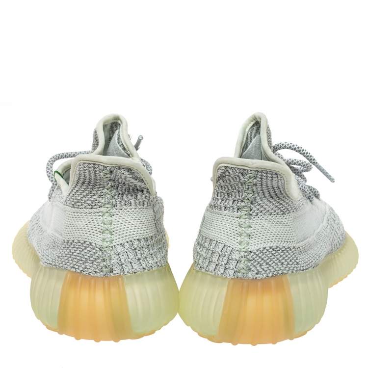 Pre Owned Yeezy x Adidas Grey Cotton Knit 350 V2 Yeshaya NR Sneakers Size 42.5