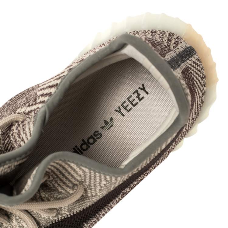 Pre Owned Yeezy x Adidas Gray Cotton Knit Yeezy 350 V2 Zyon Sneakers Size 46 