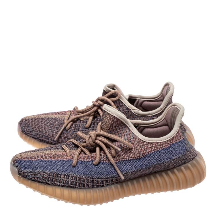 Pre Owned Yeezy x Adidas Multicolor Cotton Knit 'Yecher' Sneakers Size FR 40