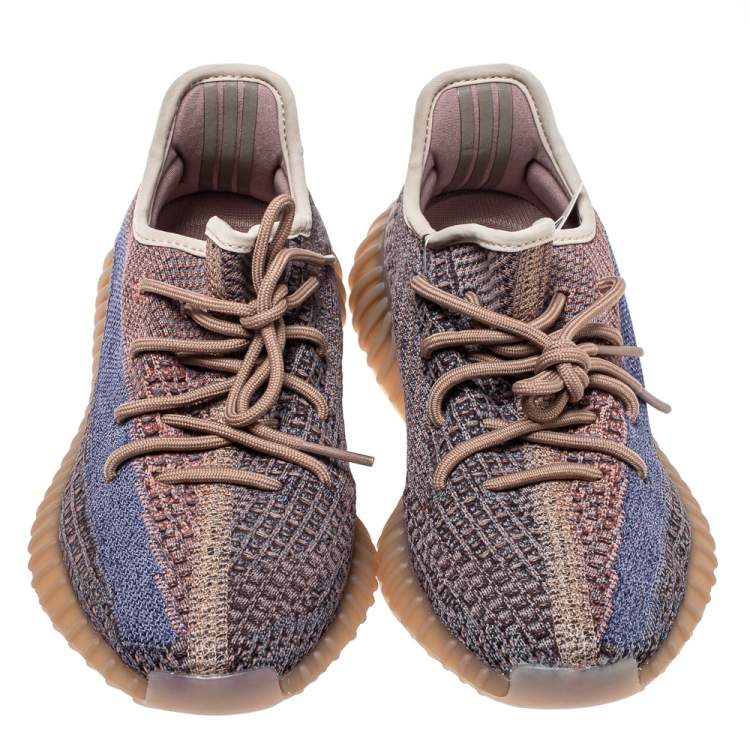 Pre Owned Yeezy x Adidas Multicolor Cotton Knit 'Yecher' Sneakers Size FR 40