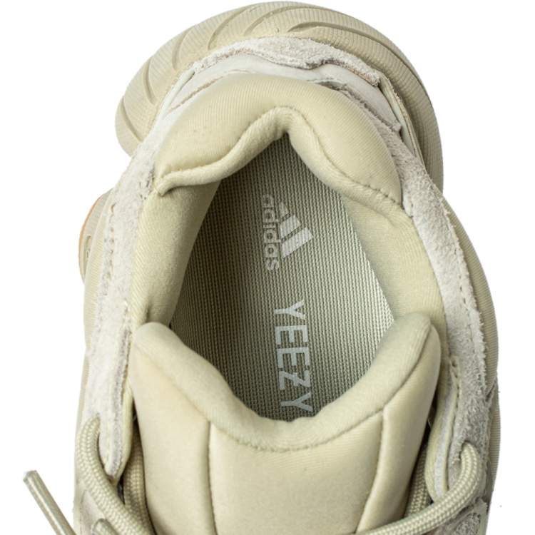 Pre Owned Yeezy x Adidas Green Suede and Fabric Yeezy 500 Stone Sneakers Size 38.5