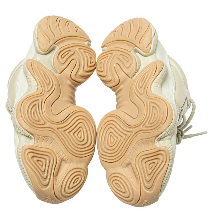 Pre Owned Yeezy x Adidas Green Suede and Fabric Yeezy 500 Stone Sneakers Size 38.5