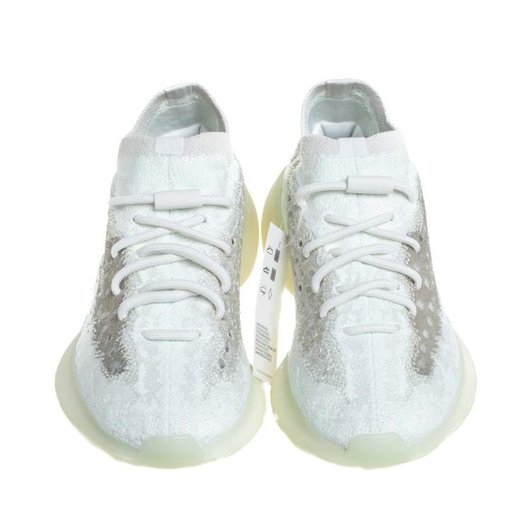 Pre Owned Yeezy x adidas Mint Green Knit Fabric Boost 380 Calcite Glow Sneakers Size 37 1/3 