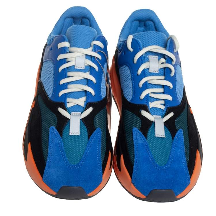 Pre Owned Yeezy x adidas Multicolor Suede And Leather Boost 700 Sneakers Size 43 1/3