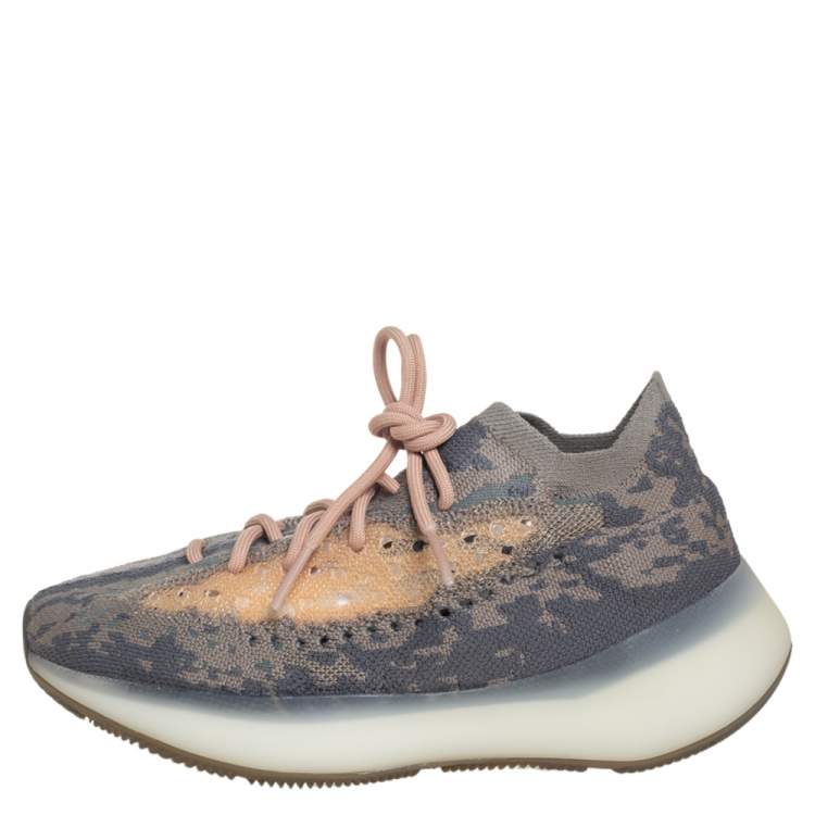 Pre Owned Yeezy x adidas Grey Knit Fabric Boost 380 Mist Sneakers Size 40 2/3