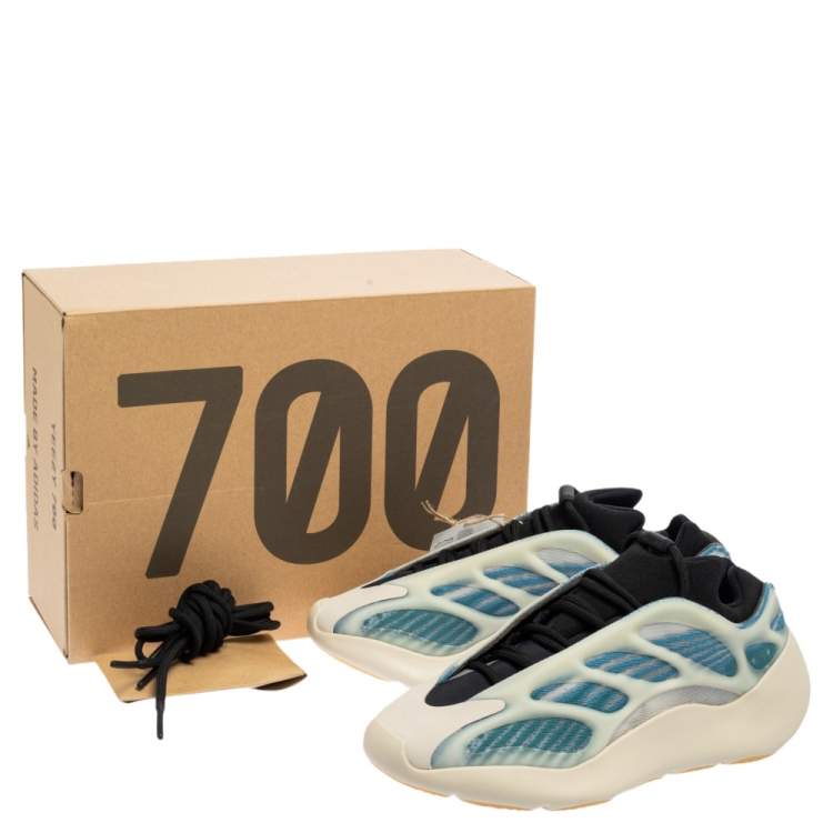 Pre Owned Yeezy x Adidas Blue Fabric And Mesh 700 V3 Arzareth Sneakers Size 42