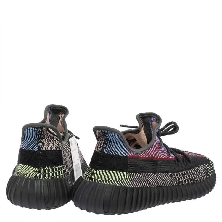 Pre Owned Yeezy x Adidas Multicolor Knit Fabric Boost 350 V2 Yecheil Sneakers Size 45 1/3