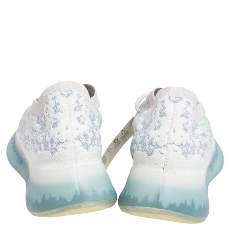 Pre Owned Yeezy x Adidas Blue Knit Fabric Boost 380 Alien Sneakers Size 43 1/3