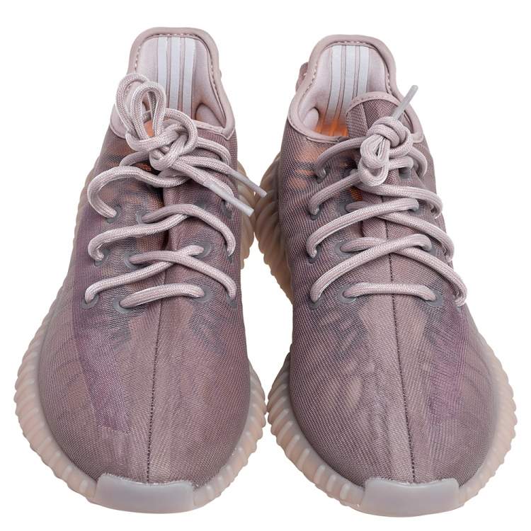 Pre Owned Yeezy x Adidas Beige Mesh 350 V2 Mono Mist Low Top Sneakers Size 42 2/3