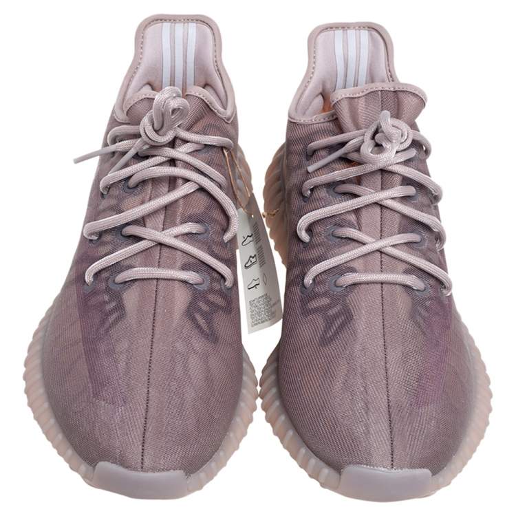 Pre Owned Yeezy x Adidas Beige Mesh 350 V2 Mono Mist Sneakers Size 46 2/3