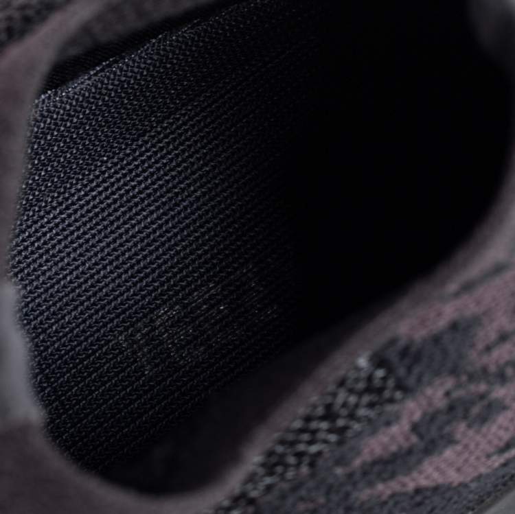 Pre Owned Yeezy x Adidas Multicolor Knit Fabric Boost 380 Onyx Sneakers Size 44