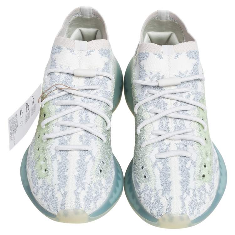 Pre Owned Yeezy x Adidas Multicolor Knit Fabric Boost 380 Alien Blue Sneakers Size 44