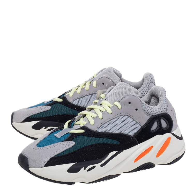 Pre Owned Yeezy x adidas Multicolor Suede And Mesh Boost 700 Wave Runner Low Top Sneakers Size 40 2/3