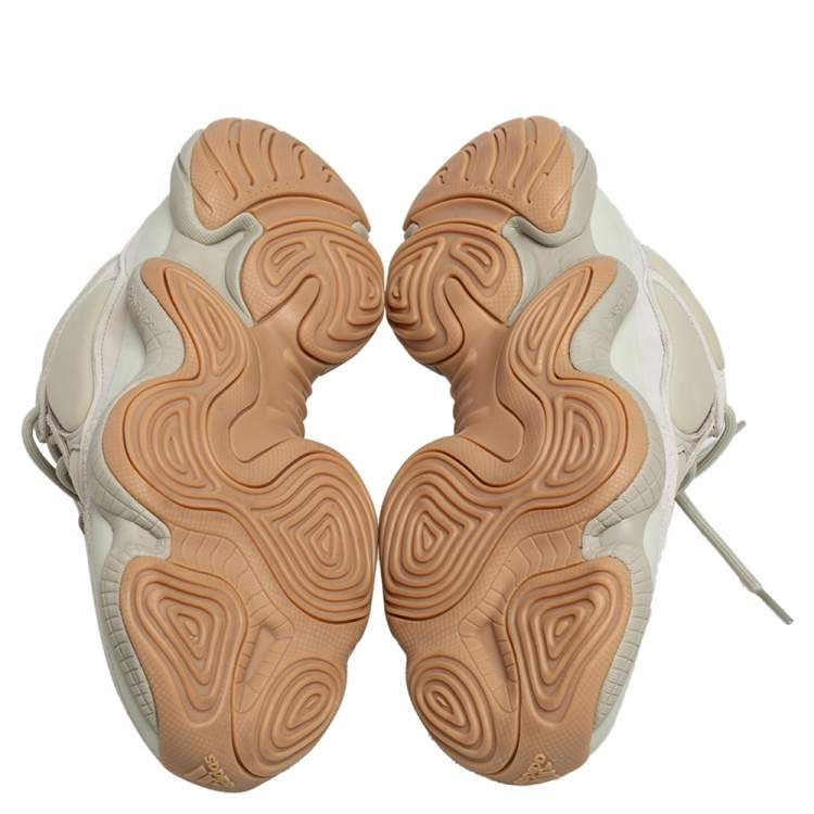 Pre Owned Yeezy x Adidas Green Neoprene and Suede Yeezy 500 Stone Sneakers Size 40