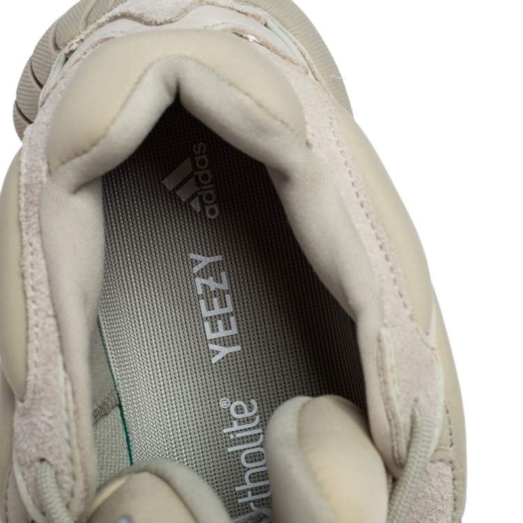 Pre Owned Yeezy x Adidas Green Neoprene and Suede Yeezy 500 Stone Sneakers Size 40