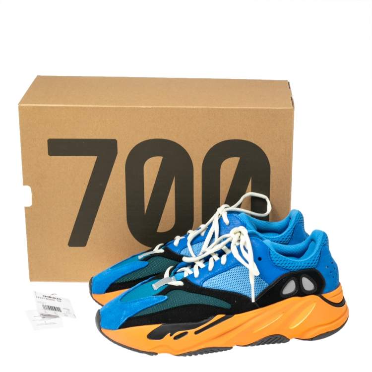 مملوكة مسبقًا Yeezy x Adidas Multicolor Mesh and Suede Boost 700 Wave Runner Sneakers Size 44 2/3
