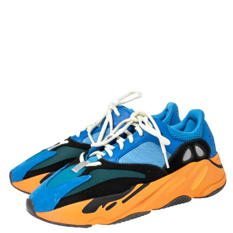 مملوكة مسبقًا Yeezy x Adidas Multicolor Mesh and Suede Boost 700 Wave Runner Sneakers Size 44 2/3