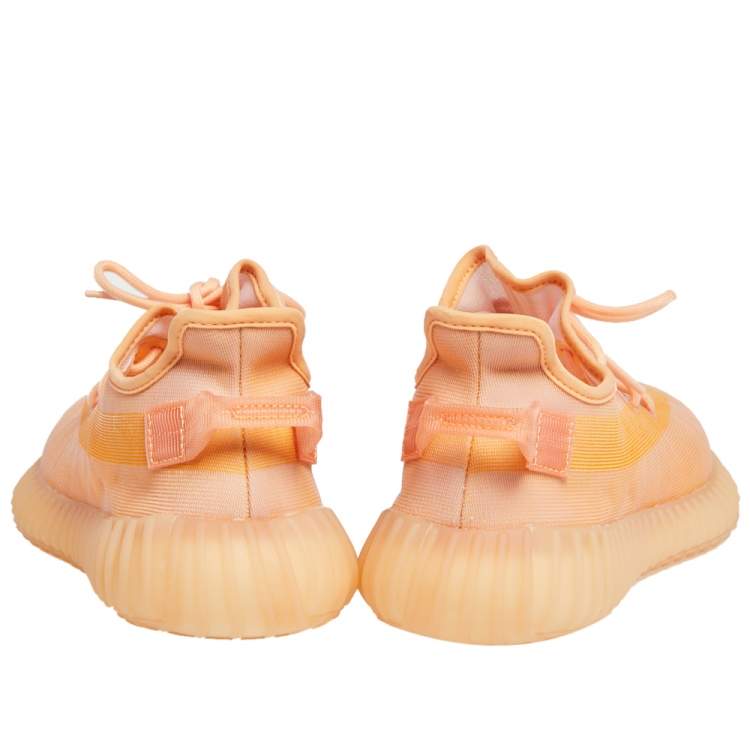 Pre Owned Yeezy x Adidas Orange Mesh 350 V2 Mono Clay Sneakers Size 44