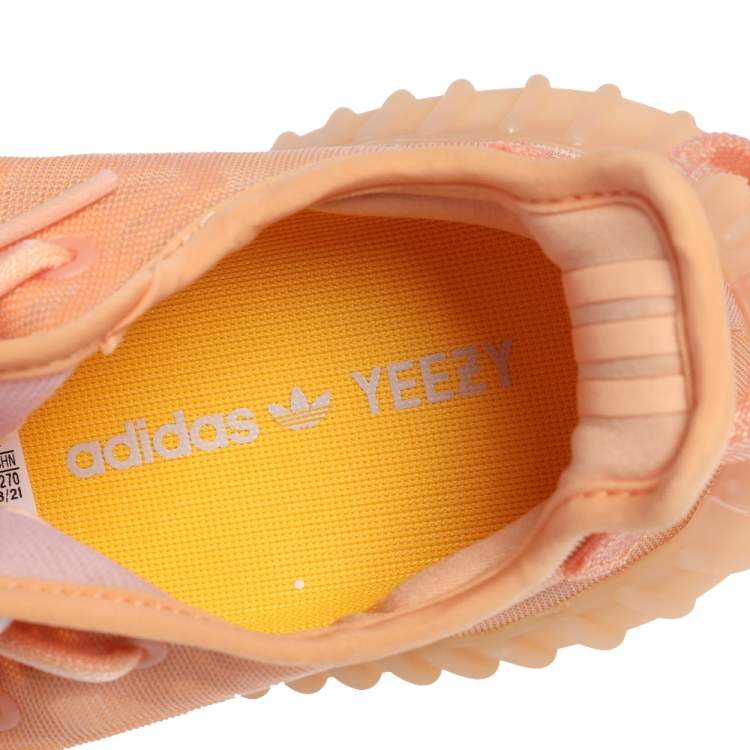 Pre Owned Yeezy x Adidas Orange Mesh 350 V2 Mono Clay Sneakers Size 44