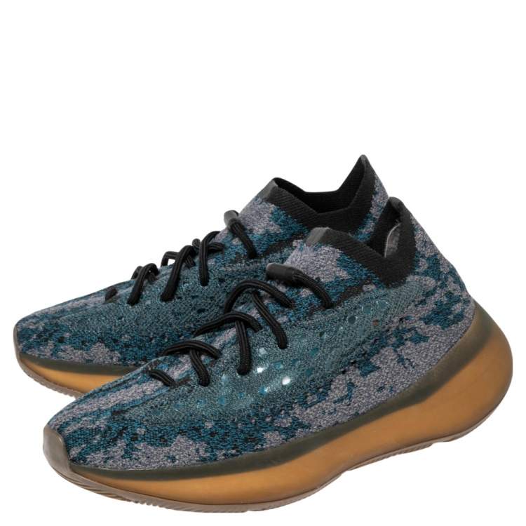 Pre Owned Yeezy x Adidas Multicolor Knit Fabric Boost 380 Covellite Sneakers Size 40