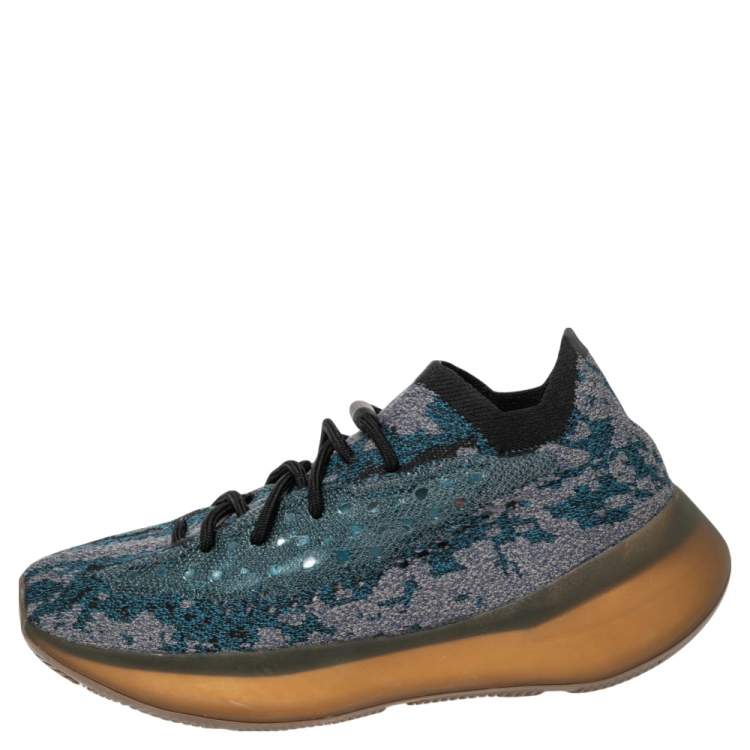 Pre Owned Yeezy x Adidas Multicolor Knit Fabric Boost 380 Covellite Sneakers Size 40