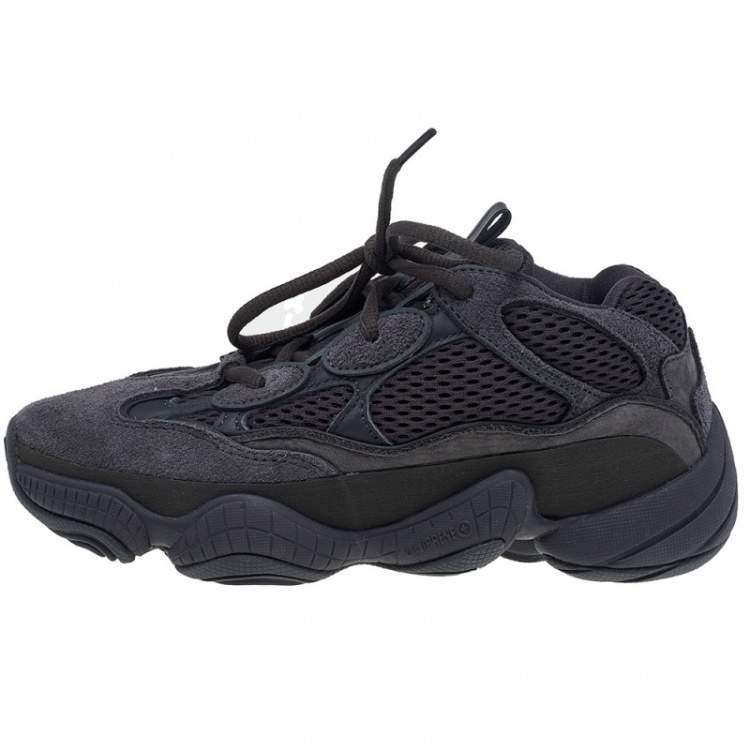 Pre Owned Yeezy x Adidas Grey Suede And Mesh Yeezy 500 Utility Low Top Sneakers Size 37 1/3