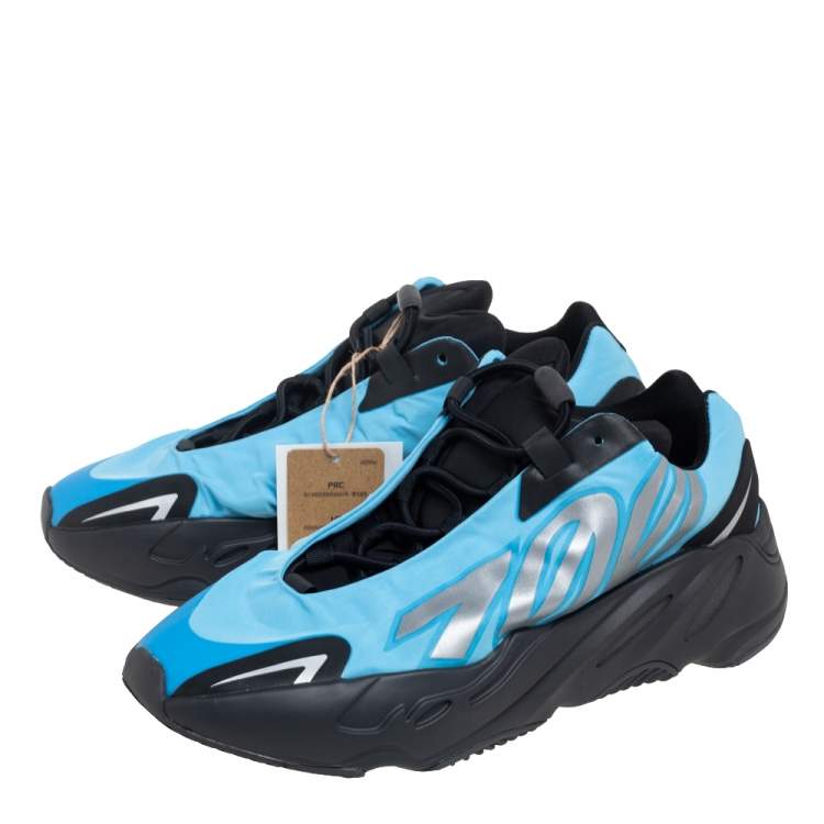 Pre Owned Yeezy x Adidas Blue Nylon Boost 700 MNVN Bright Cyan Sneakers Size 42