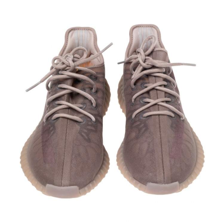 Pre Owned Yeezy x Adidas Beige Mesh 350 V2 Mono Mist Low Top Sneakers Size FR 45 ⅓