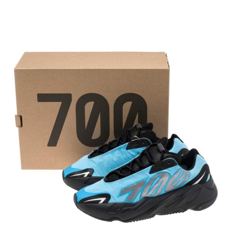 Pre Owned Yeezy x Adidas Blue Nylon Boost 700 MNVN Bright Cyan Sneakers Size 42