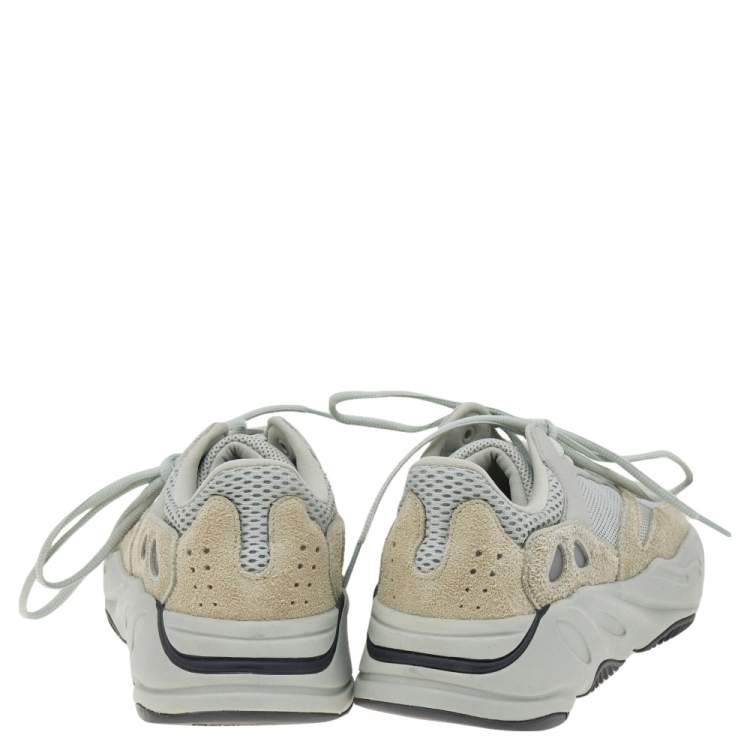 Pre Owned Yeezy x Adidas Grey Mesh And Suede Boost 700 Salt Sneakers Size 42