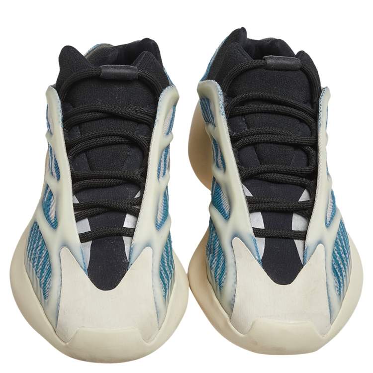 Pre Owned Yeezy x Adidas Blue-Black Knit Fabric 700 V3 Kyanite Sneakers Size 42 