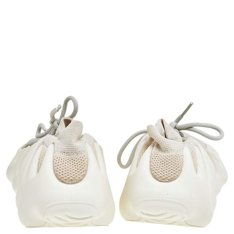 Pre Owned Yeezy x Adidas Off-White Knit Fabric 450 Cloud White Sneakers Size 42