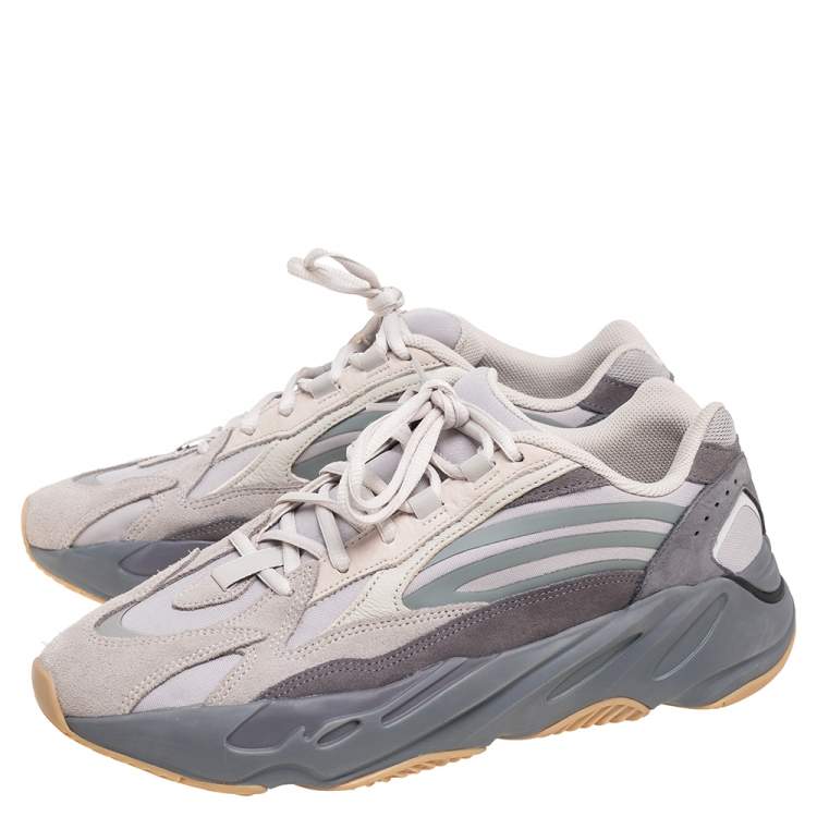 Pre Owned Yeezy x Adidas Grey Nylon And Suede Boost 700 V2 Tephra Sneakers Size 45 1/3