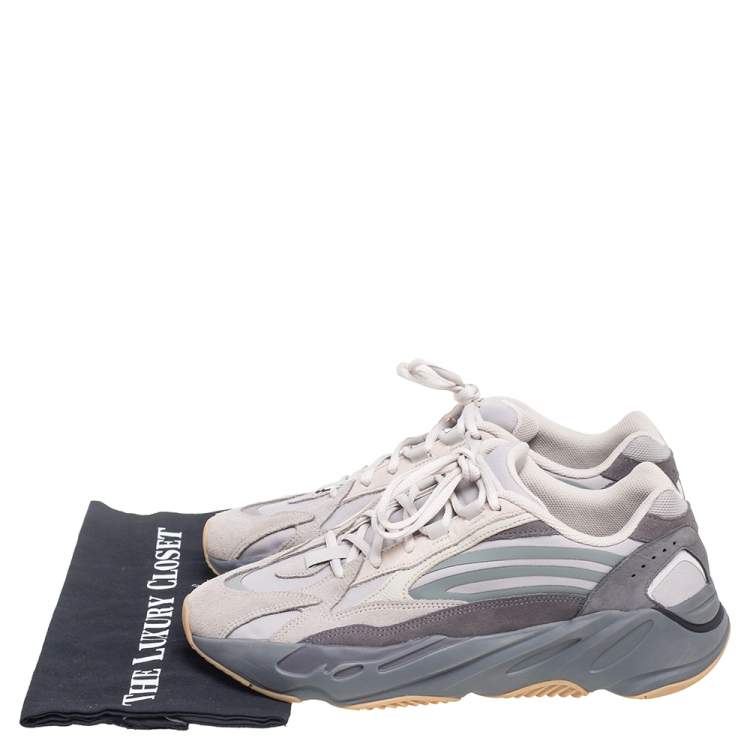 Pre Owned Yeezy x Adidas Grey Nylon And Suede Boost 700 V2 Tephra Sneakers Size 45 1/3