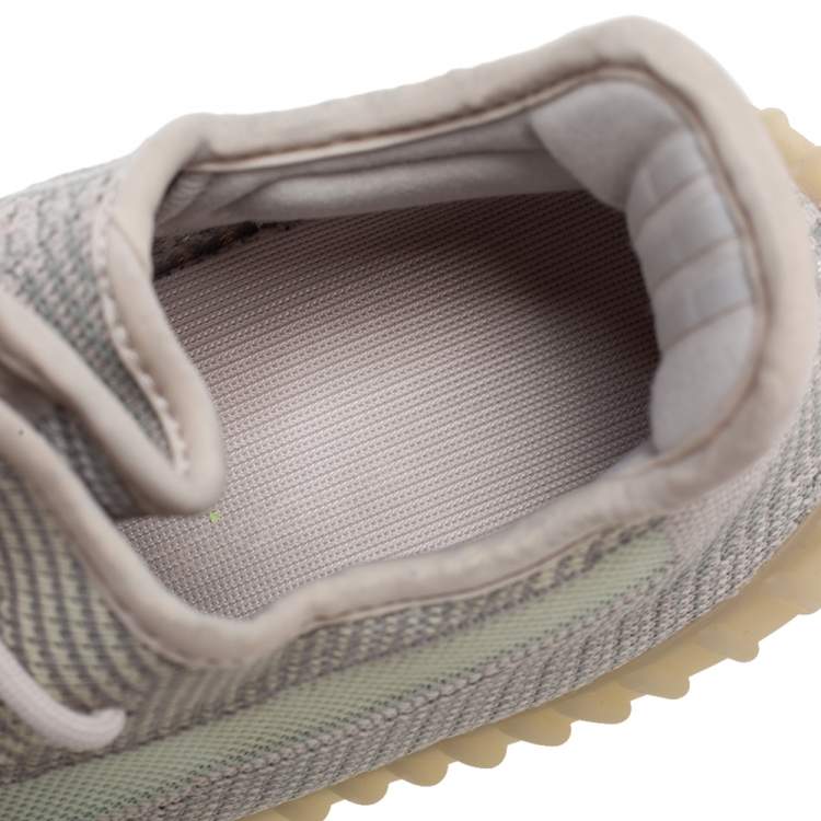 Pre Owned Yeezy x Adidas Beige Cotton Knit Boost 350 V2 Sneakers Size 44