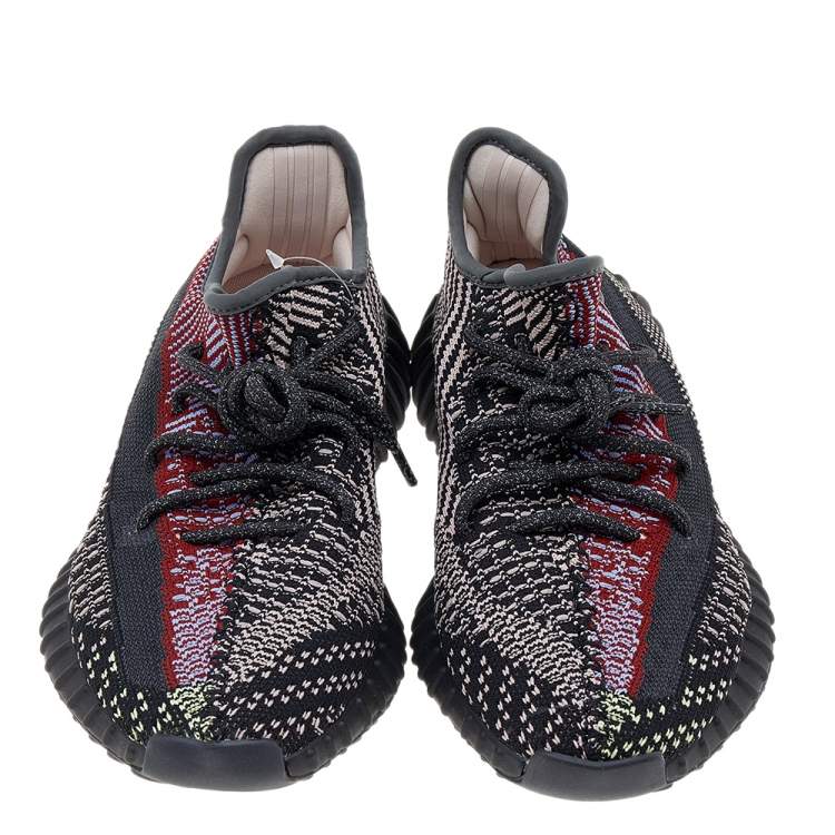 Pre Owned Yeezy x Adidas Multicolor Knit Fabric Boost 350 V2 Low Top Sneakers Size 40 2/3