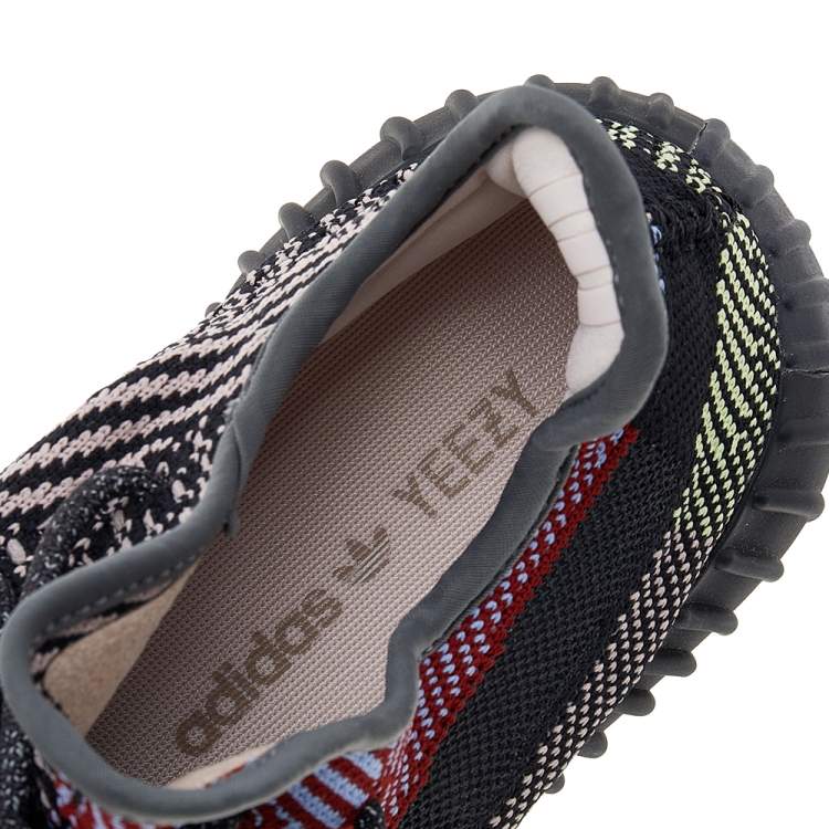 Pre Owned Yeezy x Adidas Multicolor Knit Fabric Boost 350 V2 Low Top Sneakers Size 40 2/3