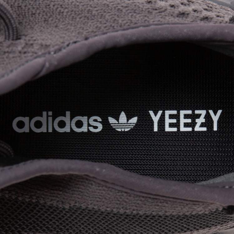 مملوكة مسبقًا Yeezy x Adidas Black Knit Fabric Boost 350 V2 Sneakers Size 46 