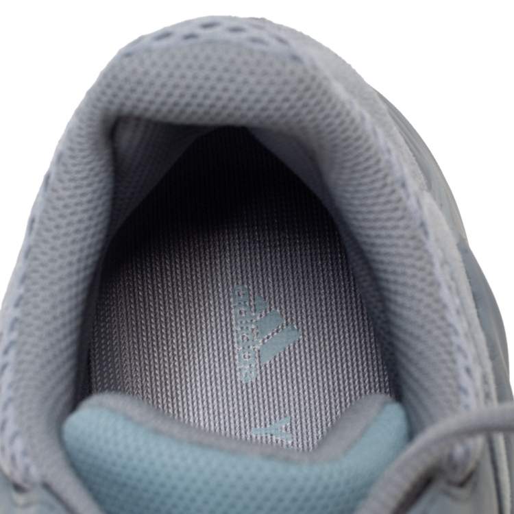 Pre Owned Yeezy x Adidas Grey/Blue Leather And Suede Boost 700 Inertia Sneakers Size 41 1/3