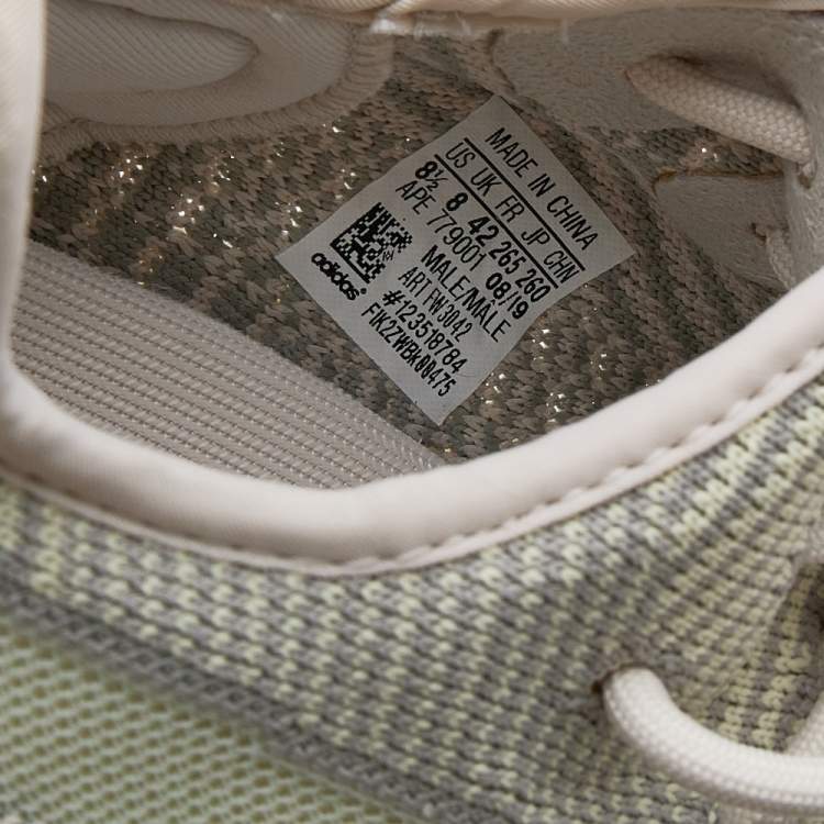 Pre Owned Yeezy x adidas Multicolor Knit Fabric Boost 350 V2 Citrin Sneakers Size 42