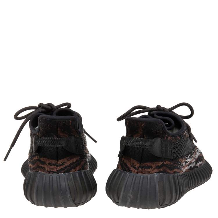 Pre Owned Yeezy x adidas Boost Black/Brown Net And Knit Fabric 350 V2 MX Rock Sneakers Size 42