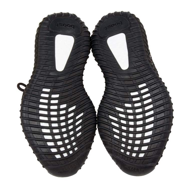 Pre Owned Yeezy x adidas Boost Black/Brown Net And Knit Fabric 350 V2 MX Rock Sneakers Size 42