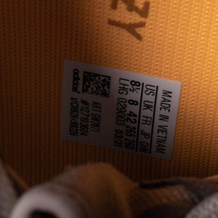 Pre Owned Yeezy Boost Beige Net 350 V2 Mono Mist Sneakers Size 42